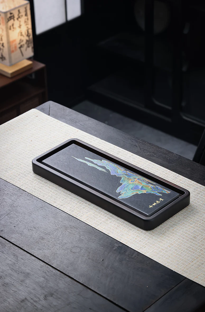 "One Thousand Li of Mountains and Rivers" Stone Tea Table - Image 3