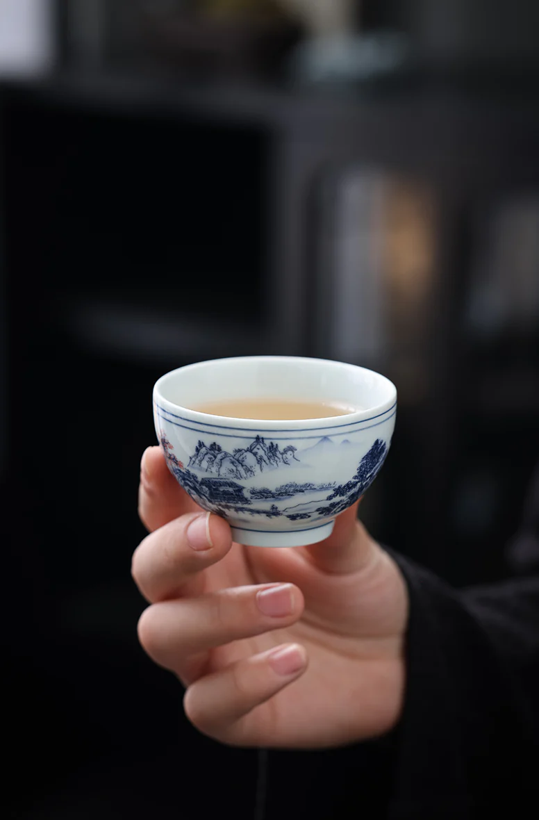 Blue-White Porcelain Gongfu Tea Set - Image 3