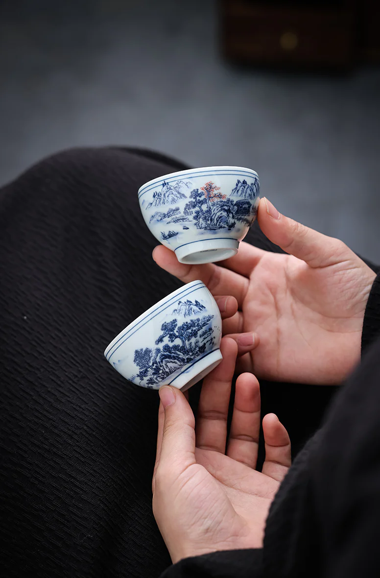 Blue-White Porcelain Gongfu Tea Set - Image 5