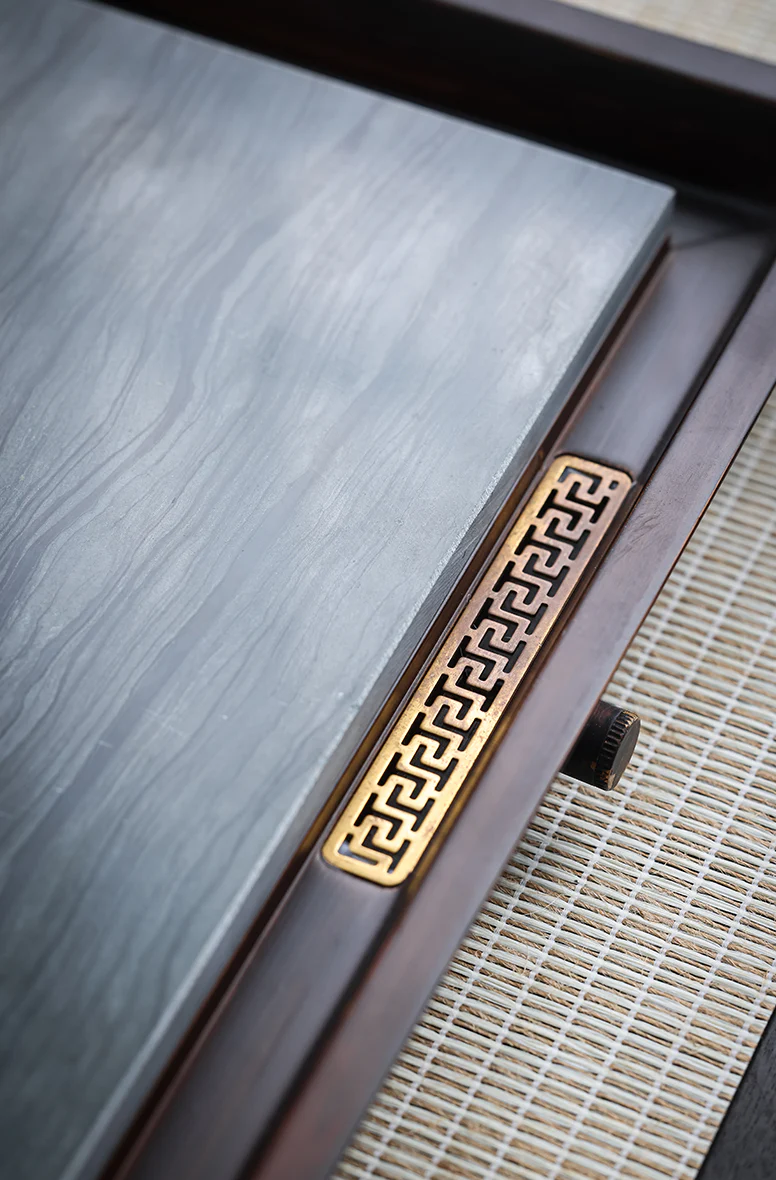 Bluestone "Qing Shi" Polished Stone Tea Table - Image 4