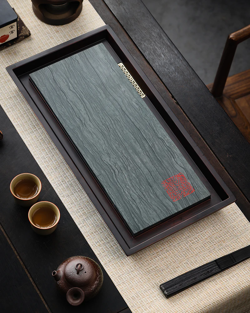 Bluestone "Qing Shi" Polished Stone Tea Table - Image 7