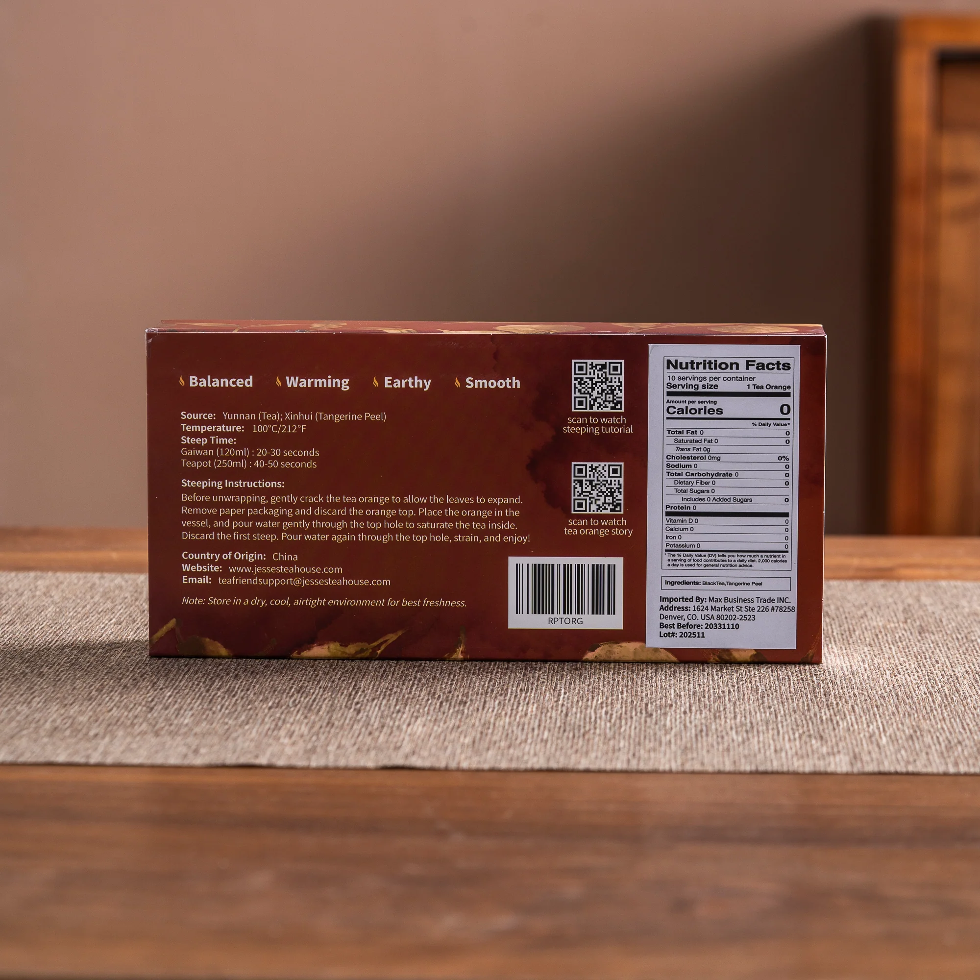 Jesse's Teahouse Pu'er Tea Oranges - Image 4