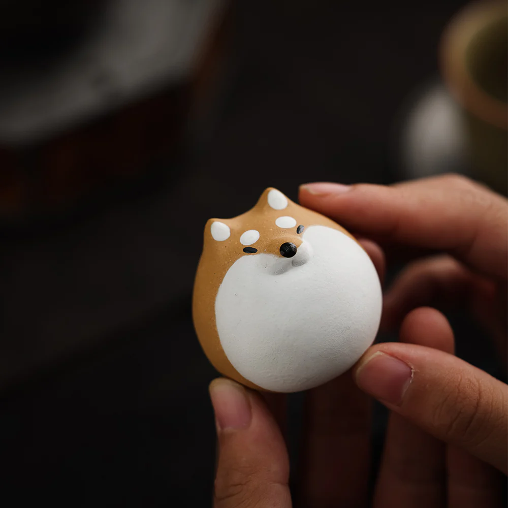 Round Shiba Inu Tea Pet - Image 3