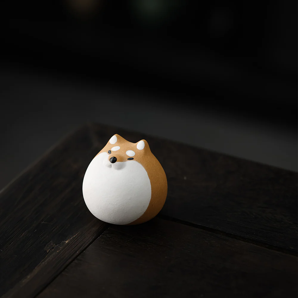 Round Shiba Inu Tea Pet - Image 8