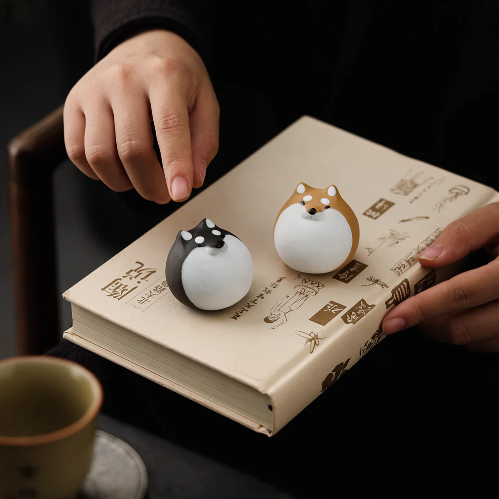 Round Shiba Inu Tea Pet - Image 9