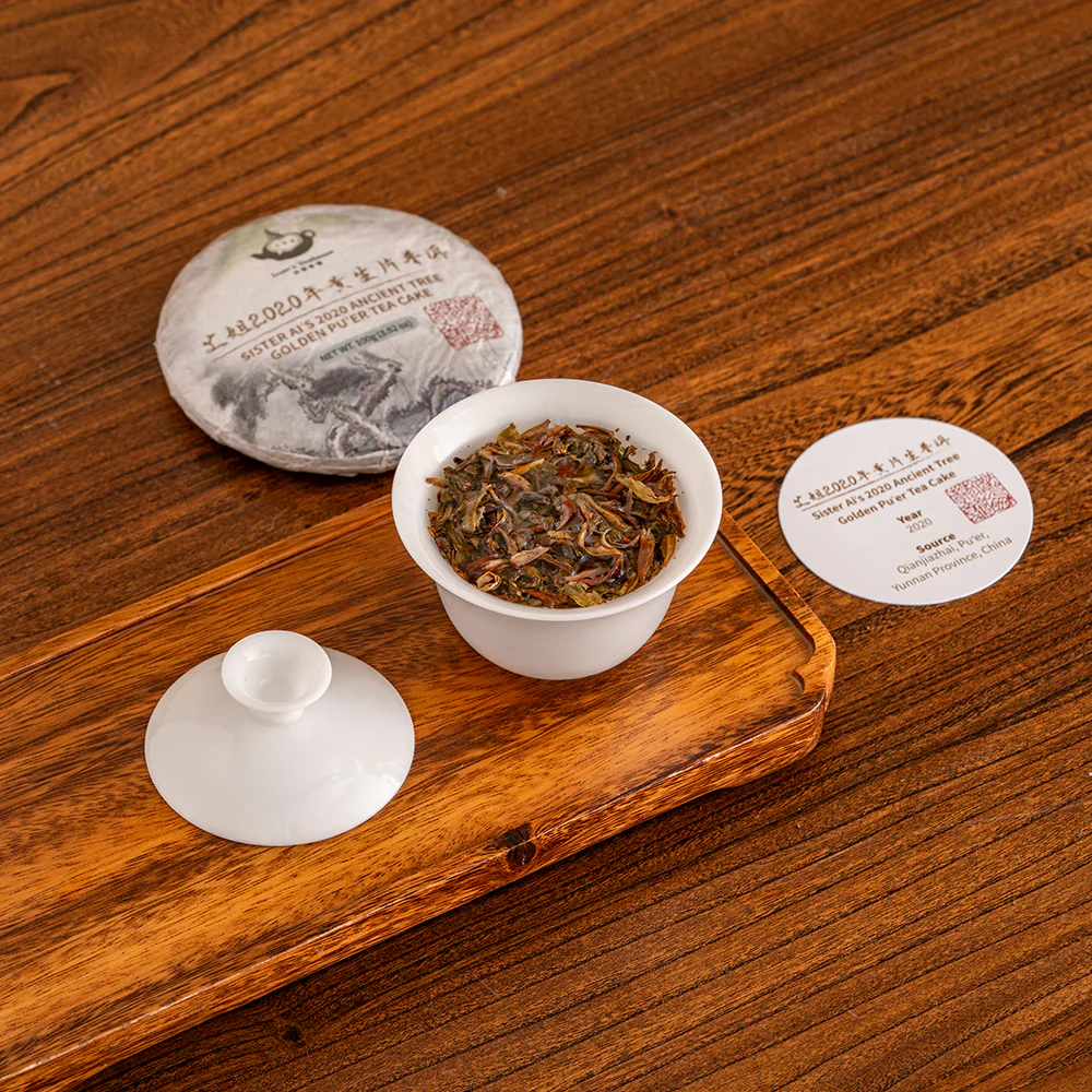 Sister Ai’s 2020 Golden Cake Sheng Pu’er Tea - Image 3