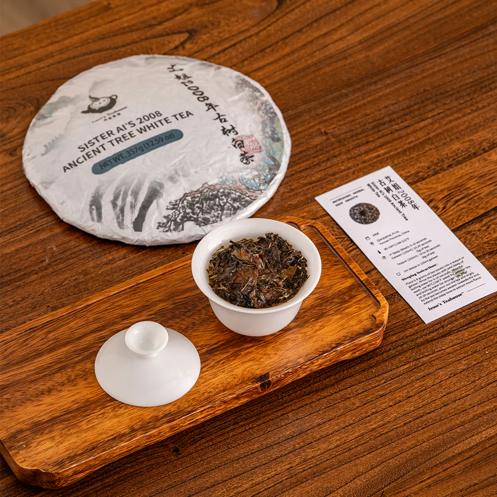 Sister Ai’s 2008 Ancient Tree White Tea Cake - Image 3