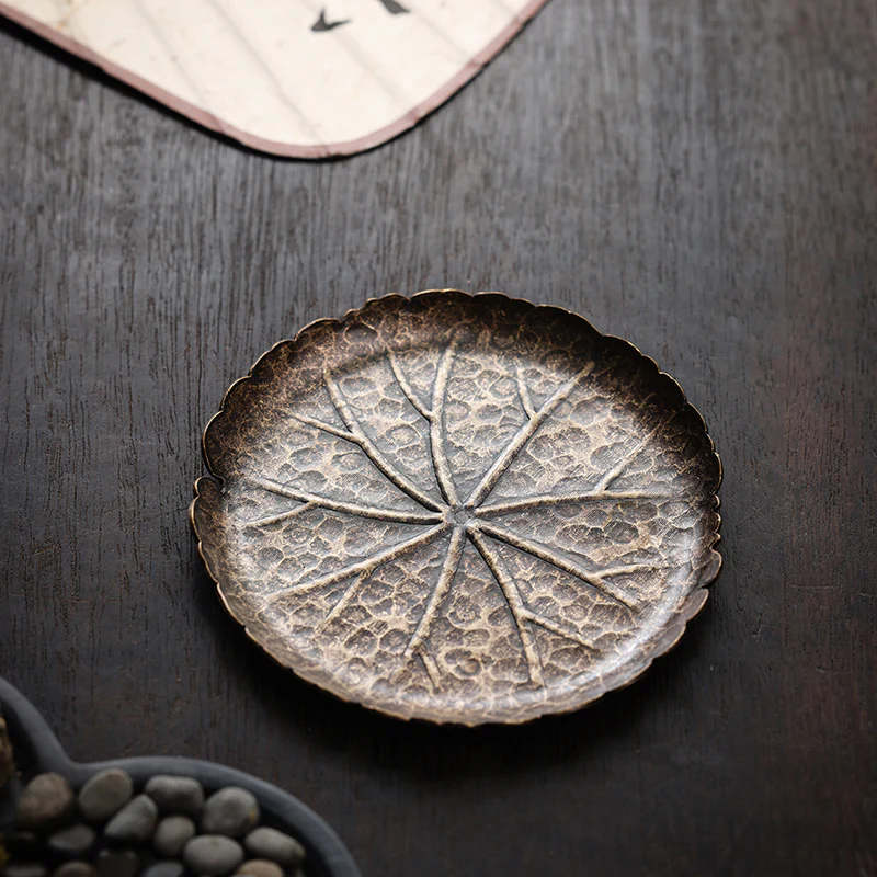 Textured Brass Coaster Set - Image 11