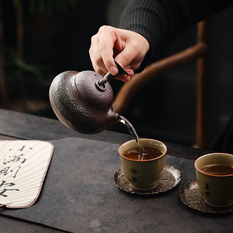 Textured Brass Coaster Set - Image 12