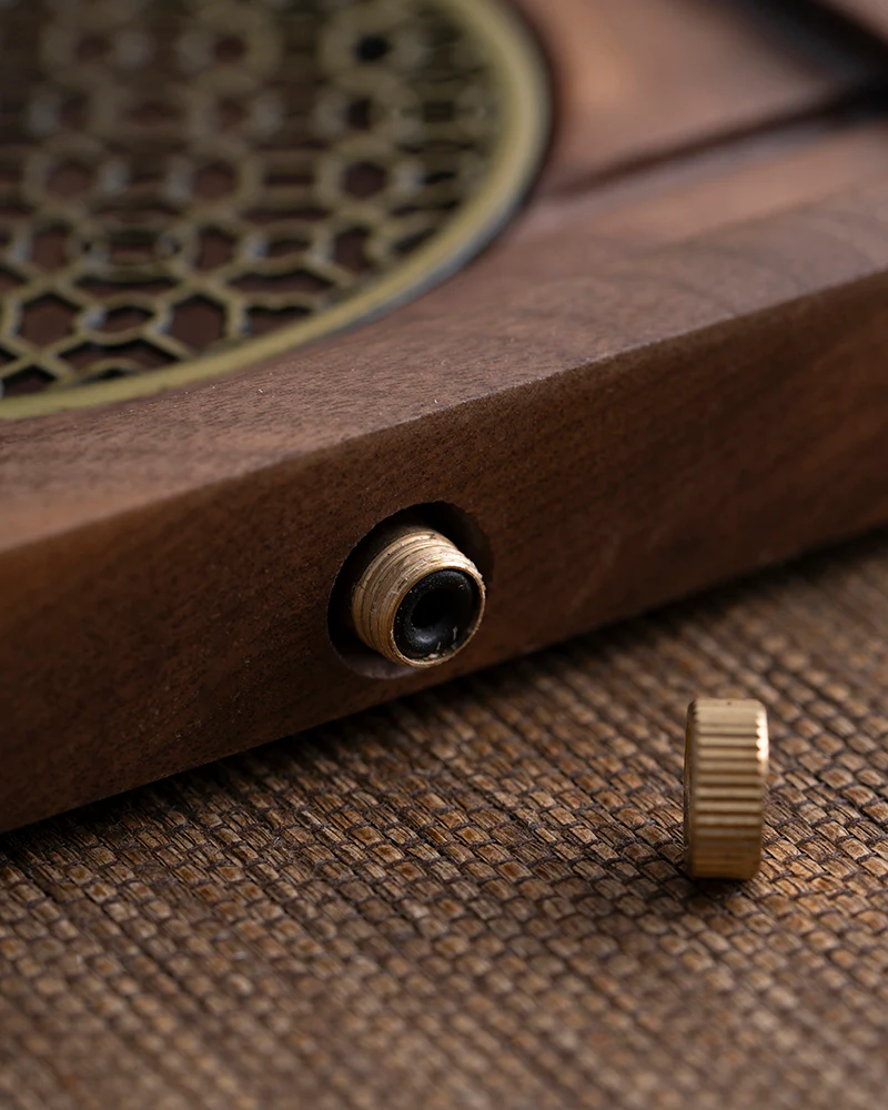 Three Peaks Wood and Resin Tea Table - Image 11