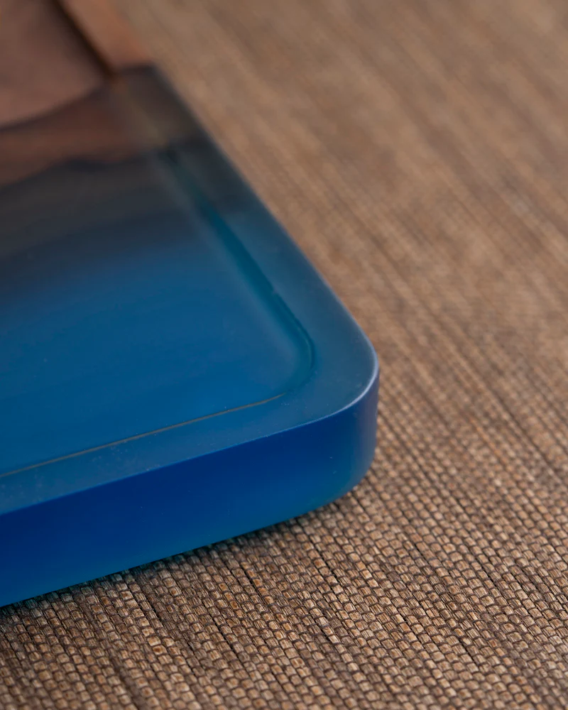 Three Peaks Wood and Resin Tea Table - Image 9